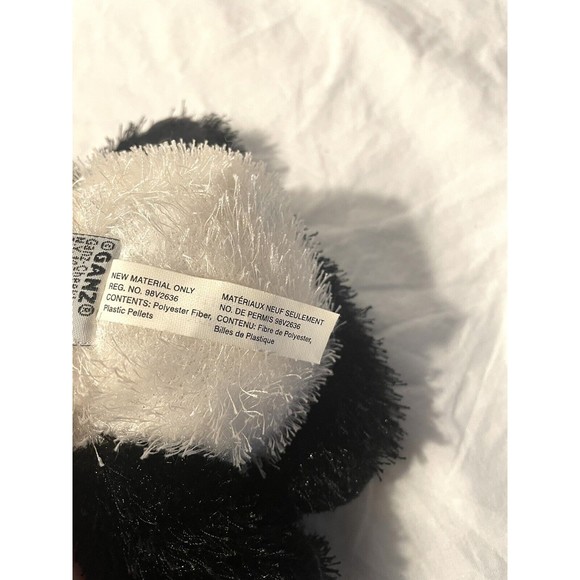 Ganz Webkinz Lil 'Kinz Panda Bear 7" Black White Plush HS111 No Code P4 - Picture 4 of 5